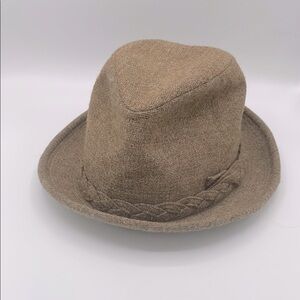 Vtg. Stetson Wool Classic Tan Fedora Braided Rim Hat